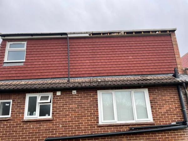 Roofline after new guttering